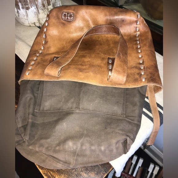 Bed Stu Leather Stevie Tote Shoulder Bag Tan Rustic Retail $255 - Picture 13 of 14